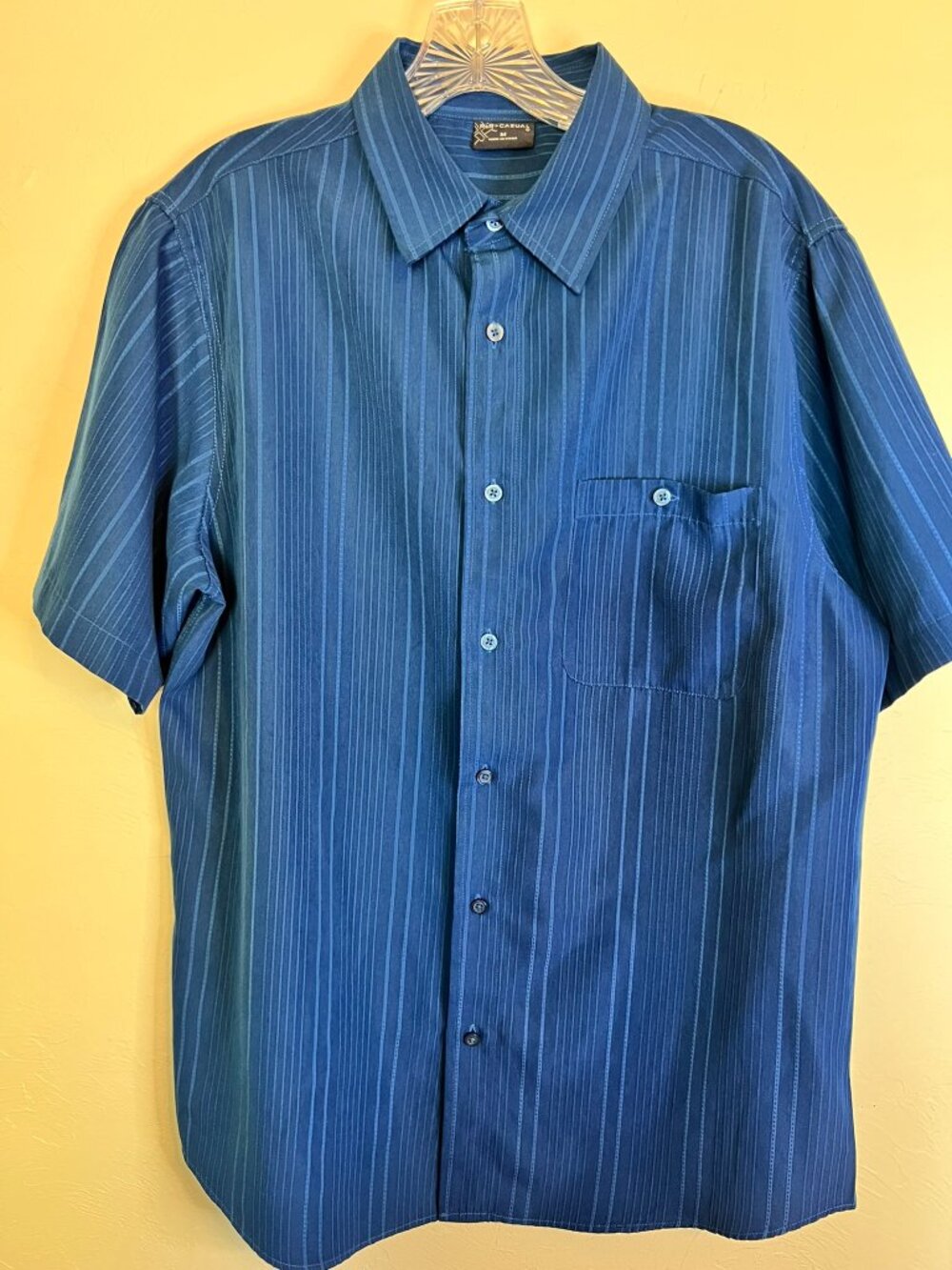 R&R Casuals men’s short‑sleeve button‑down shirt